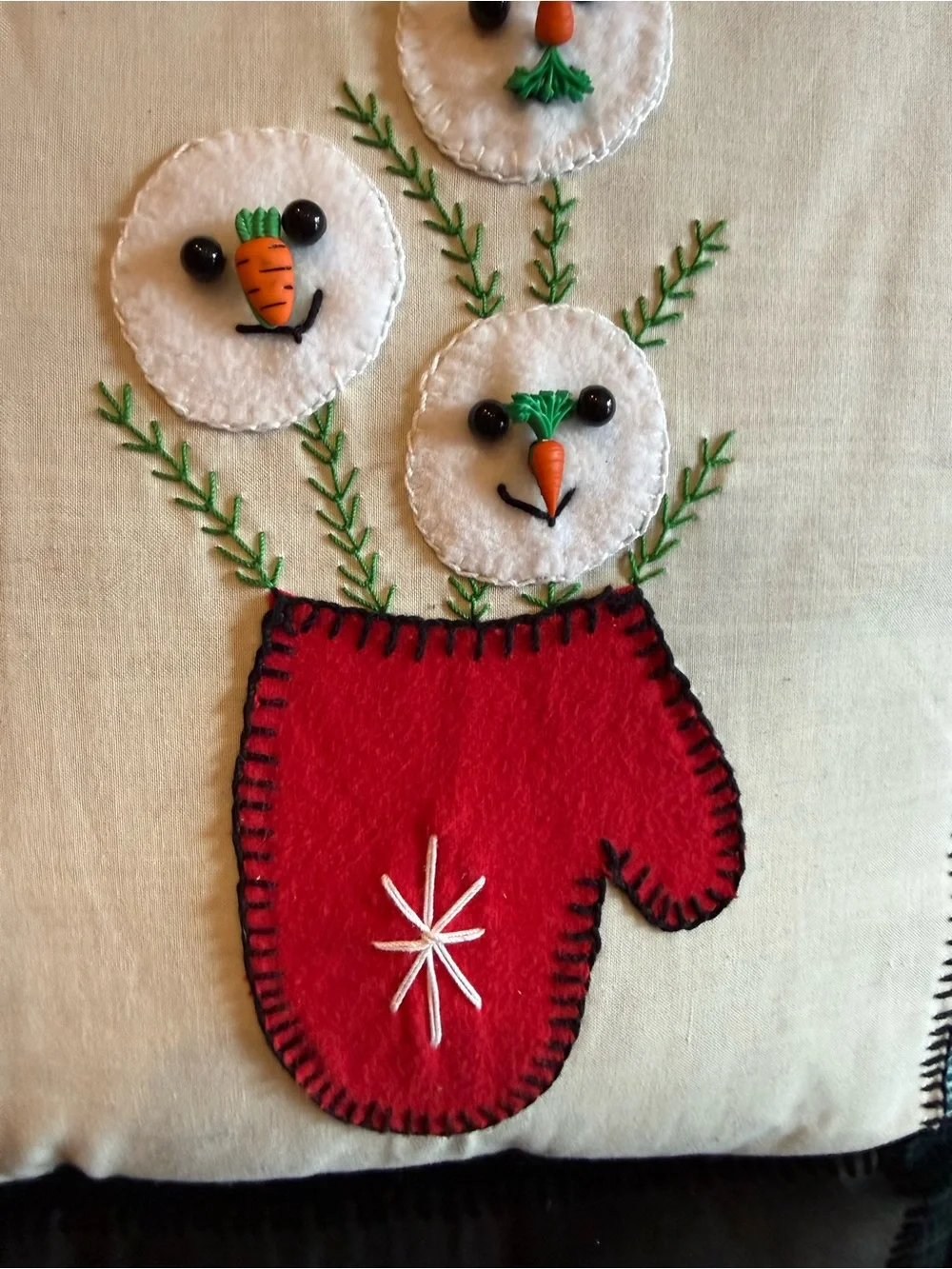 Holiday Red Mitten Decorative Pillow - Home Holiday